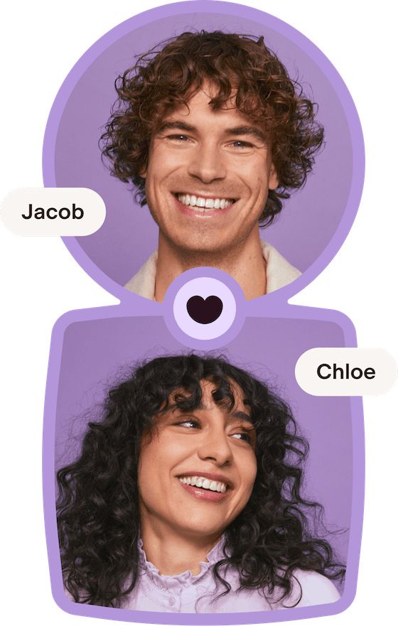 Two profiles that matched on Badoo